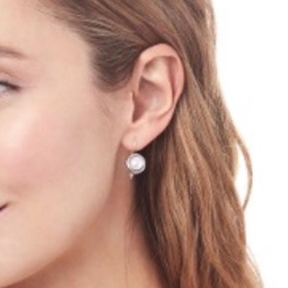 SILPADA Modern Fairytale Sterling Silver 925 Pearl Drop Earrings - Picture 7 of 12